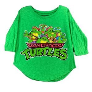 Teenage Mutant Ninja Turtles Large Women's T-Shirt 3/4 Sleeve Scoop Neck TMNT